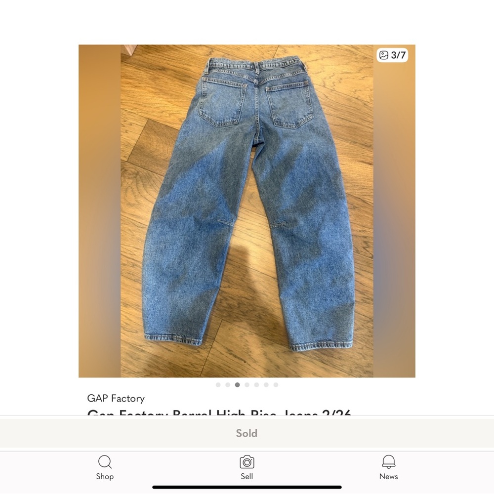 Gap Factory Barrel High Rise Jeans 2/26 - Picture 3 of 7